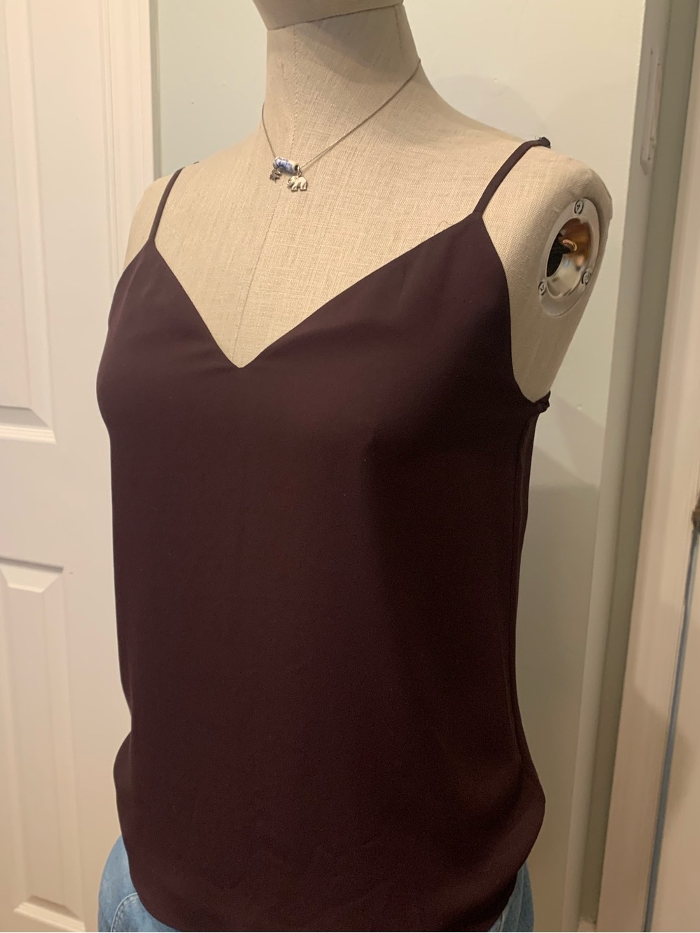 🌸 4 for $20 / Adjustable Strap Spaghetti Strap Camisole, Babaton, XS, Dark Plum